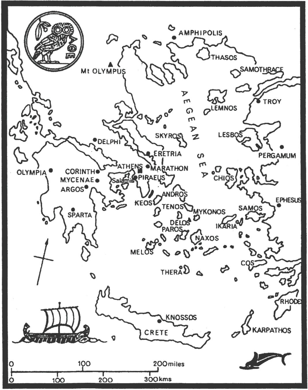 mappa della Grecia antica foglio di lavoro