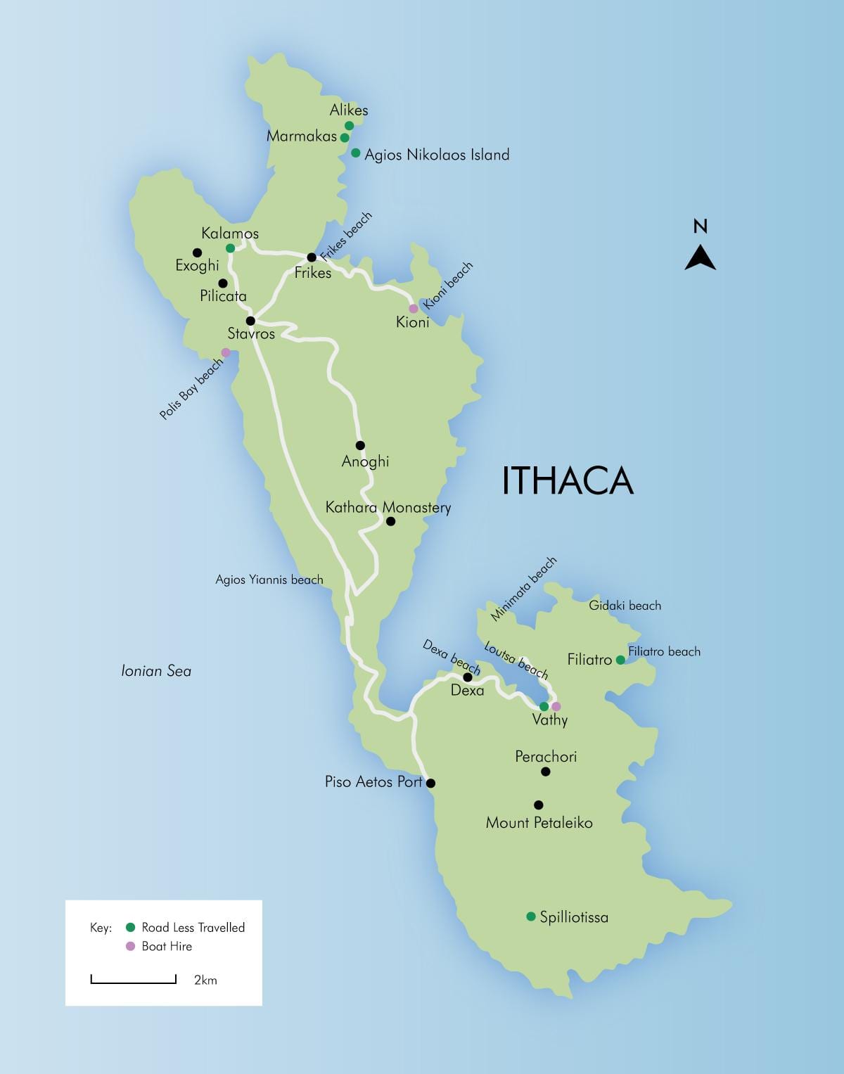 mappa di Itaca, Grecia
