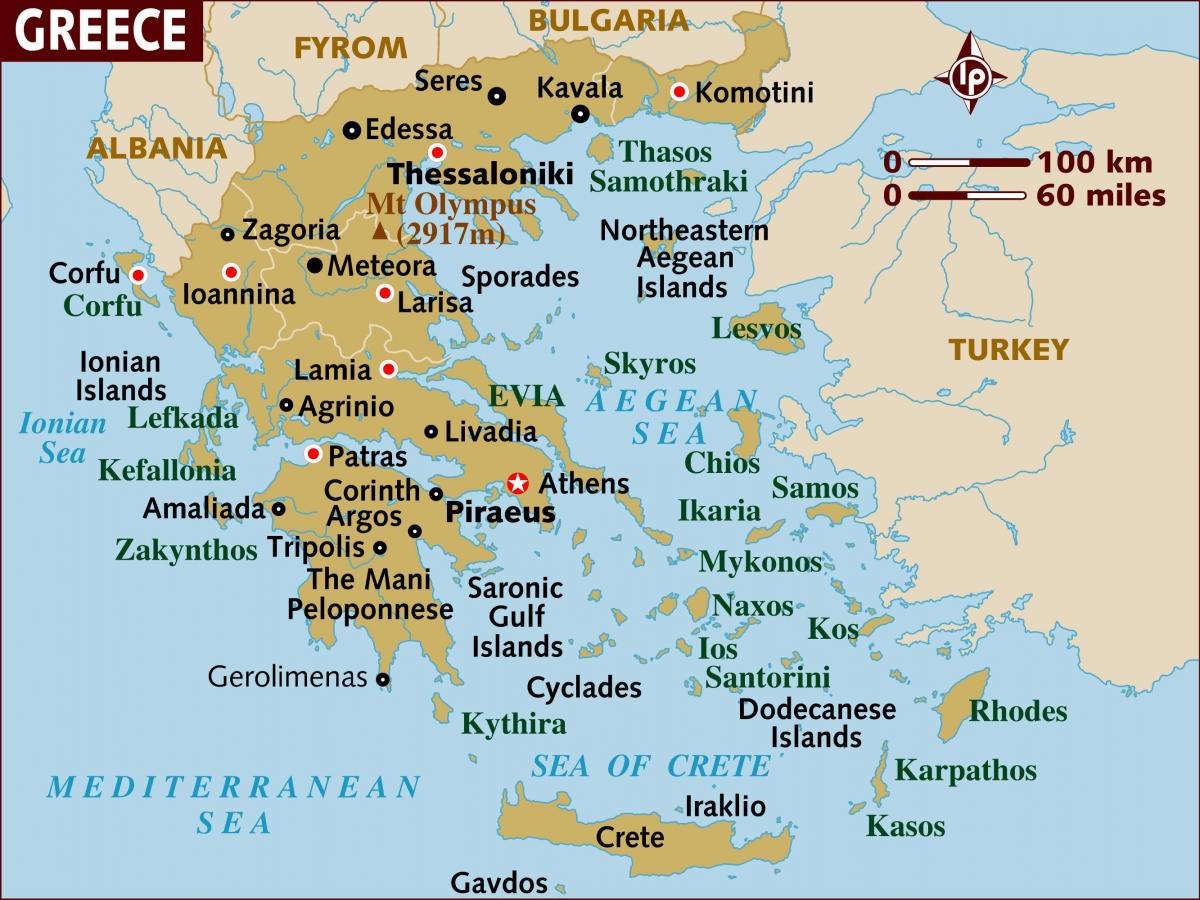 isole della Grecia mappa