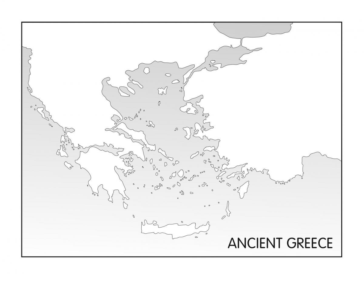 antica Grecia mappa vuota