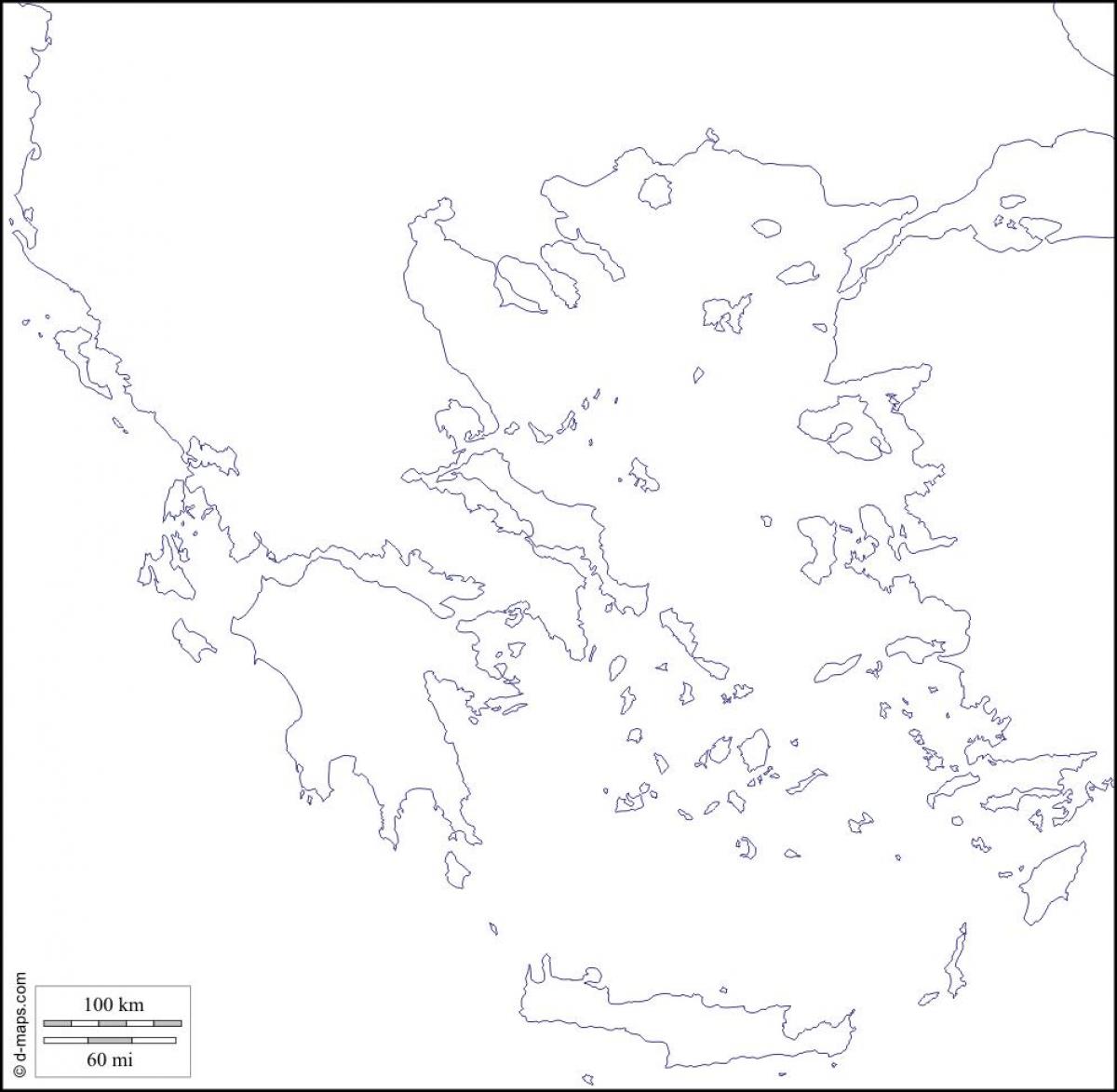 Grecia mappa vuota