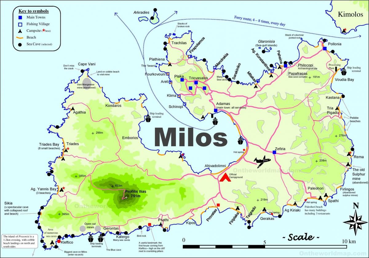 Milos Grecia Mappa 