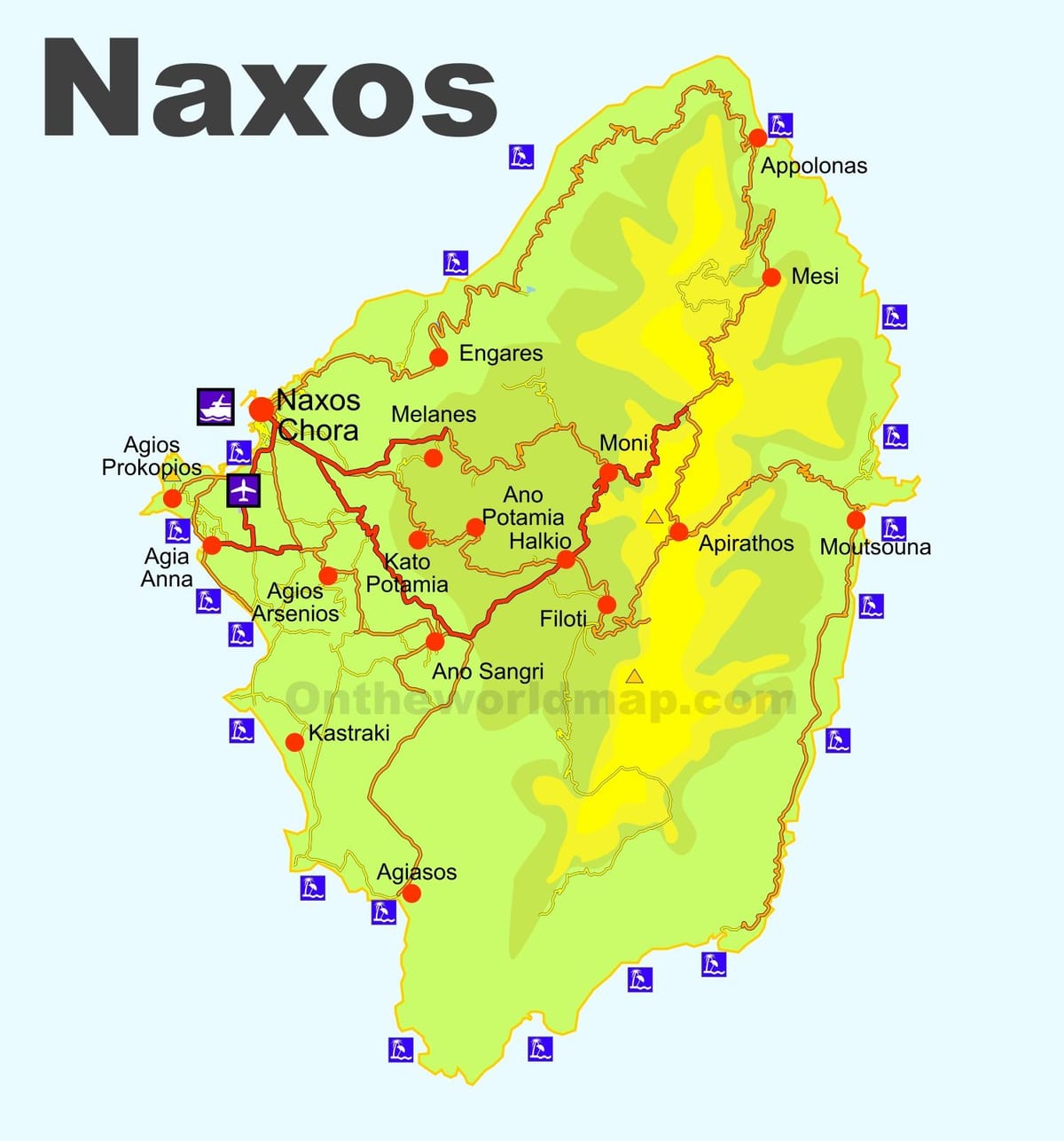 mappa di Naxos, Grecia