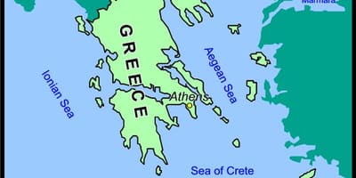 Mappa di Creta e della Grecia