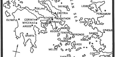 Mappa della Grecia antica foglio di lavoro