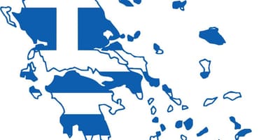 Grecia mappa bandiera