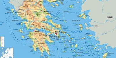 Mappa geografica della Grecia