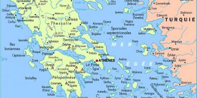 Mappa della Grecia con isole