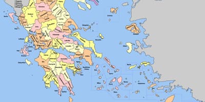 Mappa della Grecia regioni