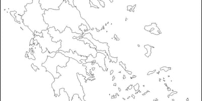 Mappa della Grecia contorno