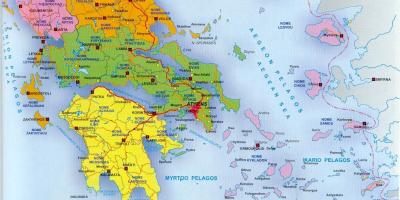 Mappa della Grecia e isole greche