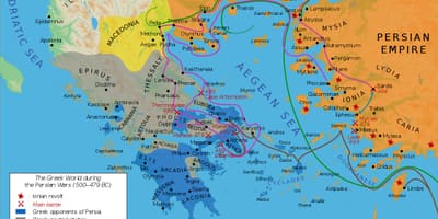 Mappa di antica Grecia e la Persia