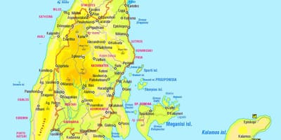 Grecia Lefkada mappa