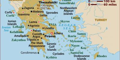 Isole della Grecia mappa