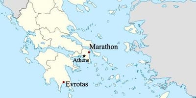 Mappa della Maratona di Grecia