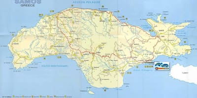Mappa Di Samos, Grecia