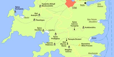 Symi mappa Grecia