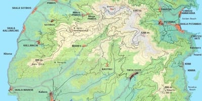 Mappa Thassos Grecia